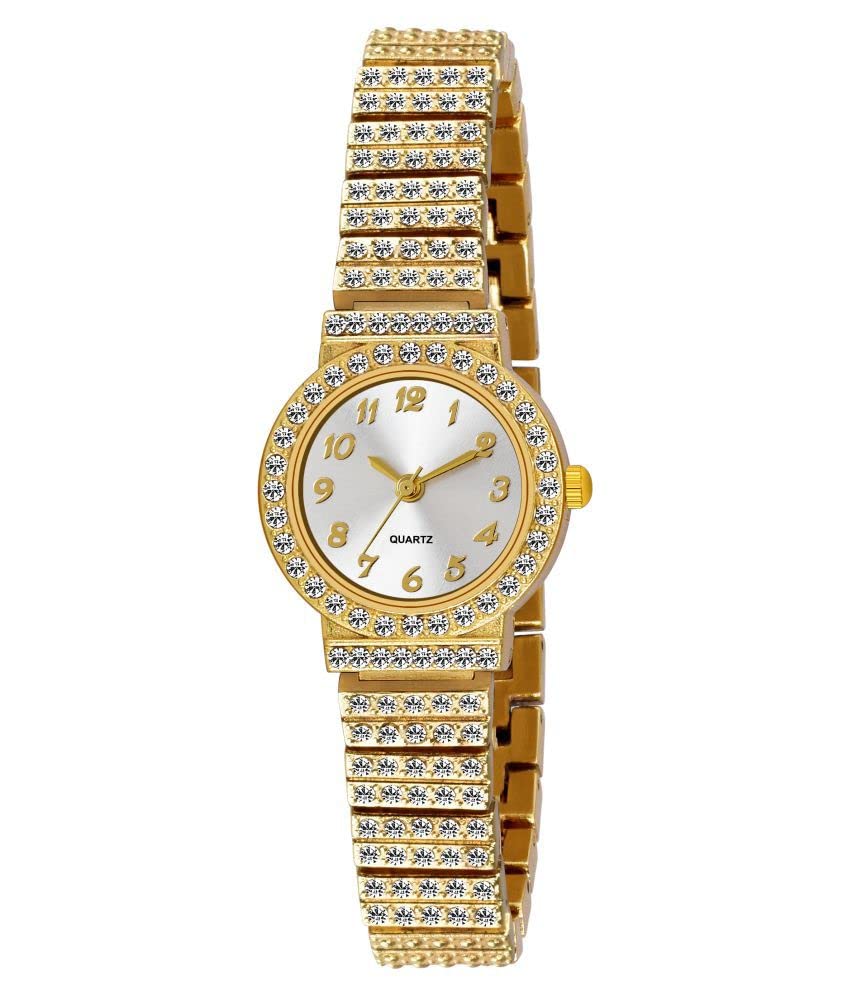 Ociel Women Designer Bracelet Gold Stone Studded Fancy Party & Casual Wear Alloy Strap Ladies Analog Watch - for Girls (B0B353PBDB) Amazon Price History, Amazon Price Tracker