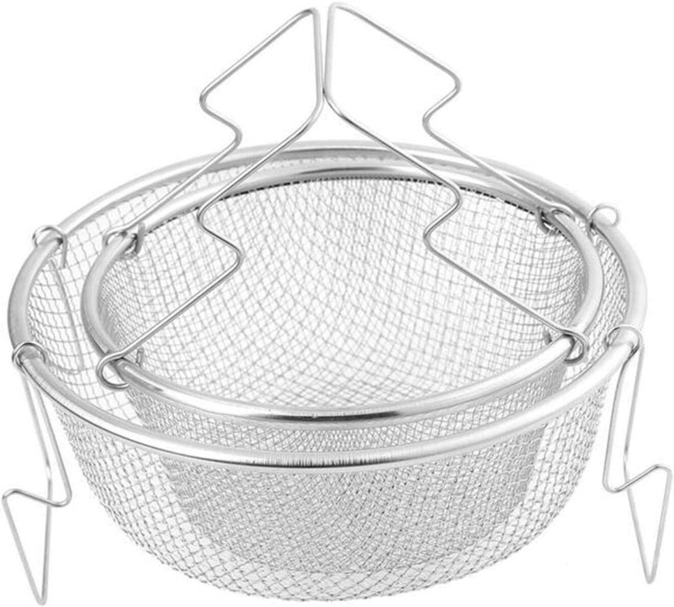 Sitko Kuchenne Durszlak Sitka Do Żywności Drobna Siatka Kuchenny Kosz Do Smażenia Sito Kuchenny Durszlak Sito Metalowe Trwałe Łyżka Do Odcedzania(23cm)