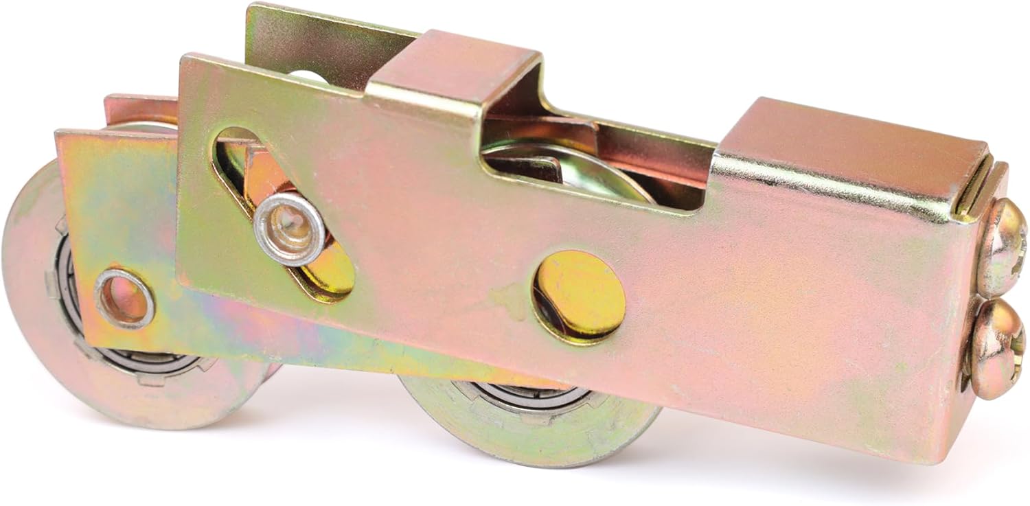 2 Pack Sliding Door Rollers, 1 1/4 Inch Sliding Glass Door Tandem Wheels Replacement Kit, 330LBS Heavy Duty Tamdem Rollers for Patio Door - Y1818