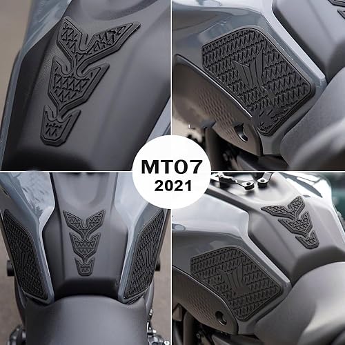 Miniatura 4 de Fuel Tank Sticker Decal Motorcycle Accessories Non-Slip Side Fuel Tank Stickers 2021 2022 2023 for Y&AMAHA MT07 MT-07 MT 07 Waterproof Pad Rubber