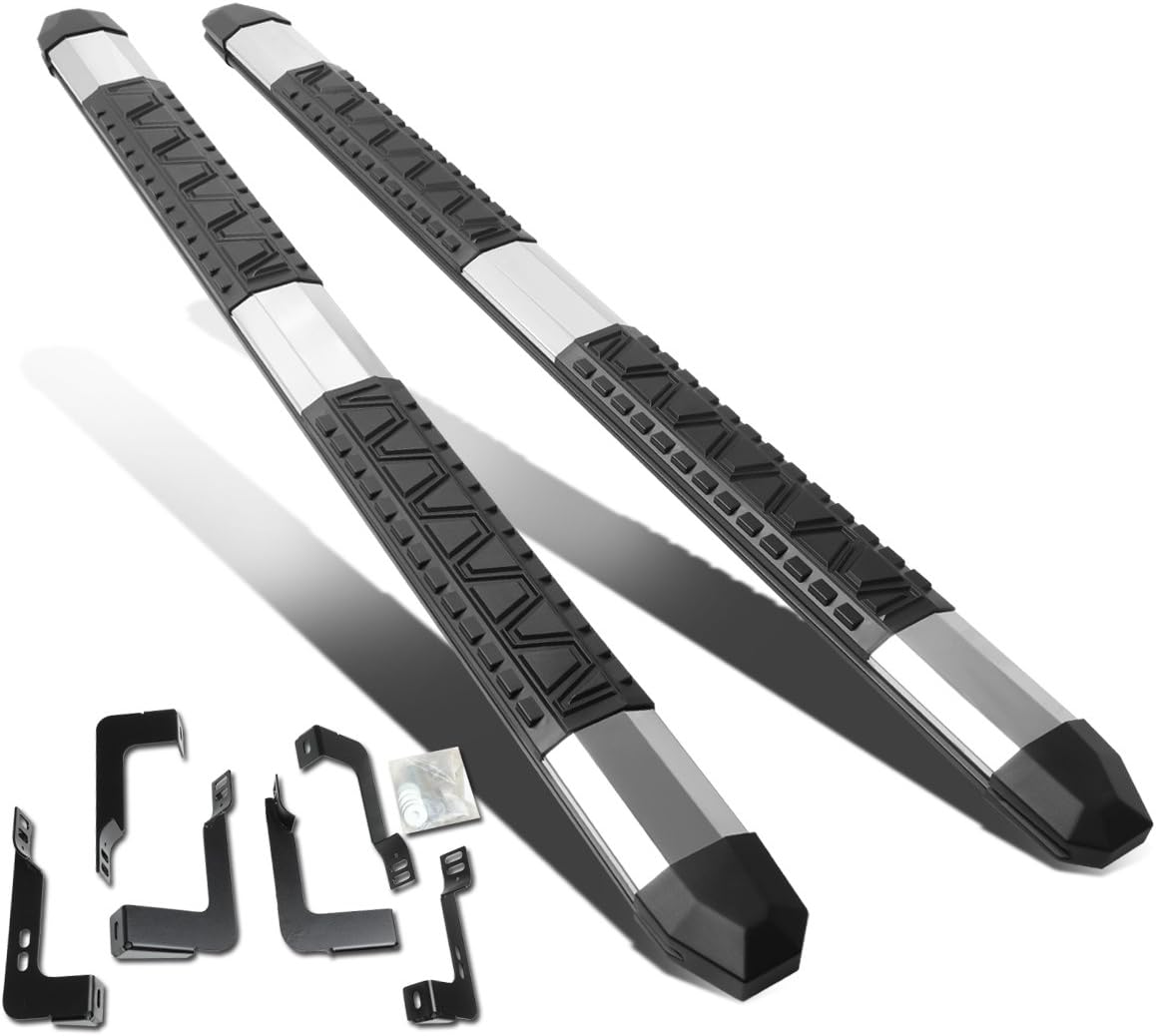 DNA MOTORING STEPB-5A-021-SS Nerf Bar Running Board Compatible with 07-18 Silverado/Sierra 1500 Extended Cab, 07-19 Silverado 2500HD 3500HD Extended Cab, Chrome