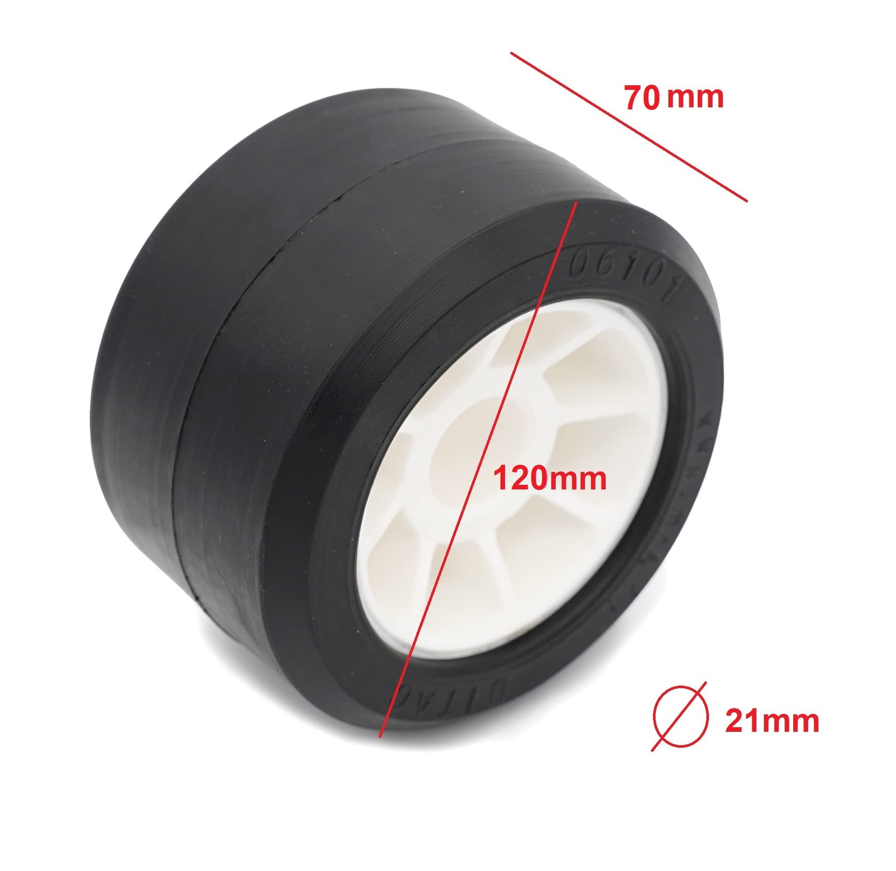 Lot de Galets remorque Bateau diamètre 120mm, Rouleau bi-matière Ultra résistant
