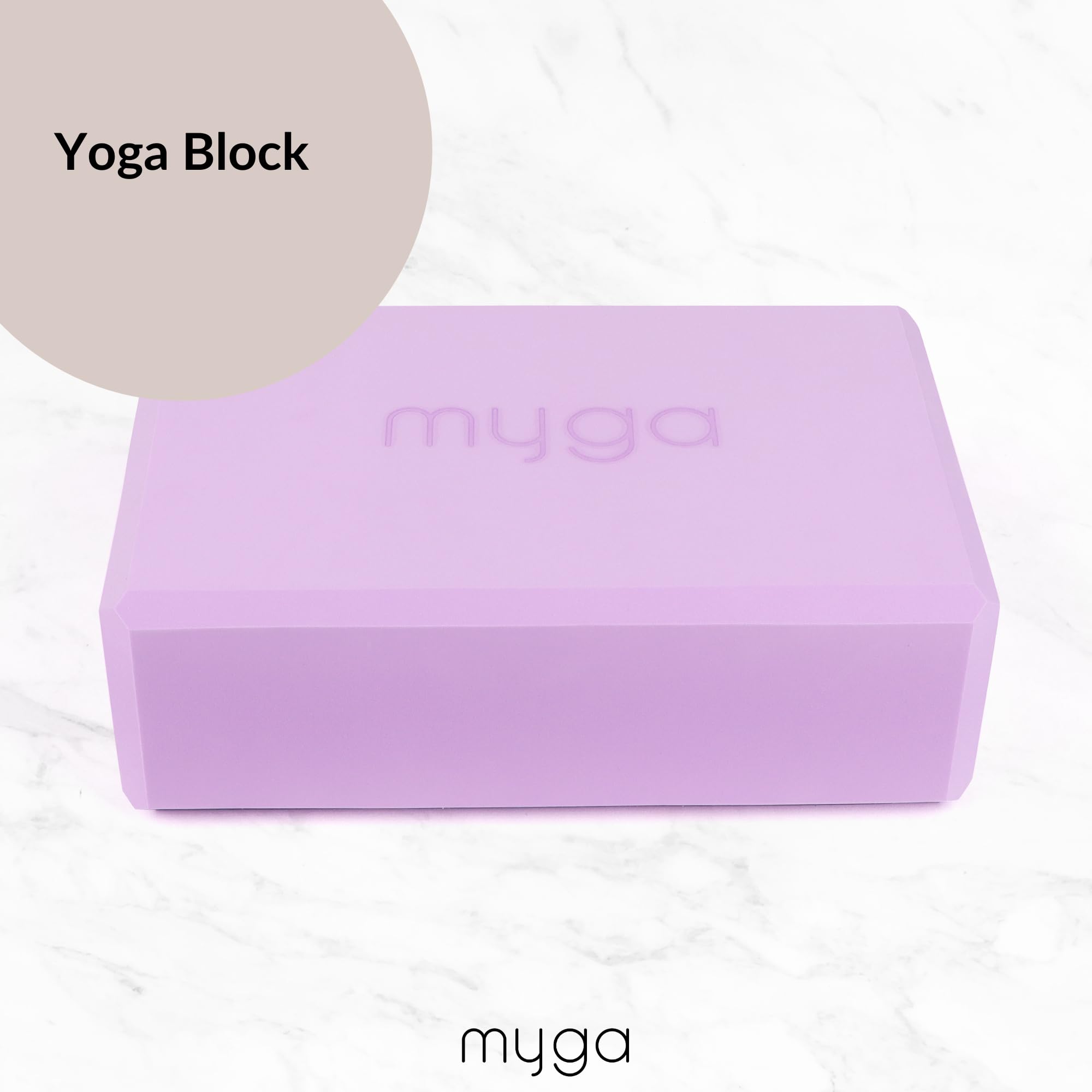 Myga Yoga Starter Kit | Komplettes Set mit Yogamatte, Yogablock & Gurt | rutschfest & Unterstützend | Ideal für Anfänger & Zuhause sowie Reisen | Unterschiedliche Druck Designs