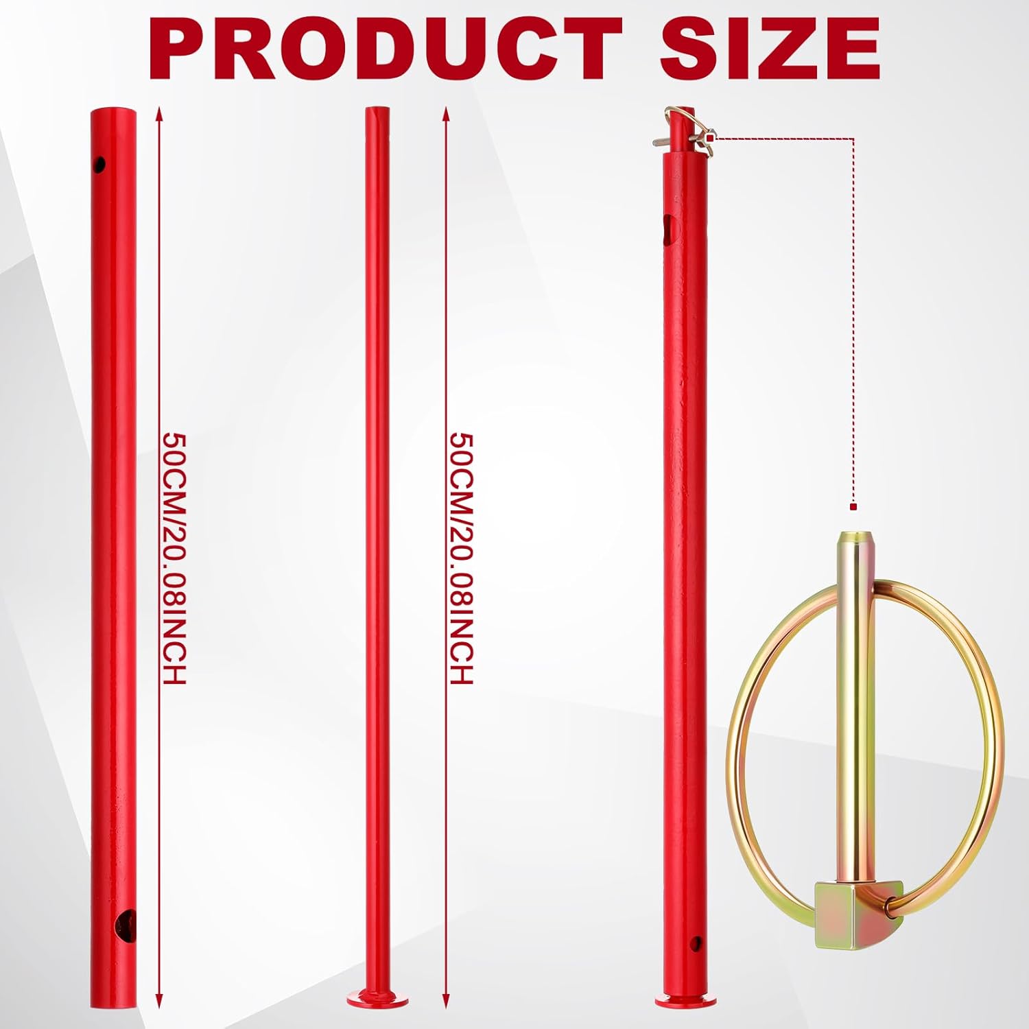 Blulu Chain Link Fence Heavy Duty Tension Wire and Barb Wire Tightener Tool Moveable T Design Pressed Steel Powder Coated Bright Red High Visibility Portable Easy Use