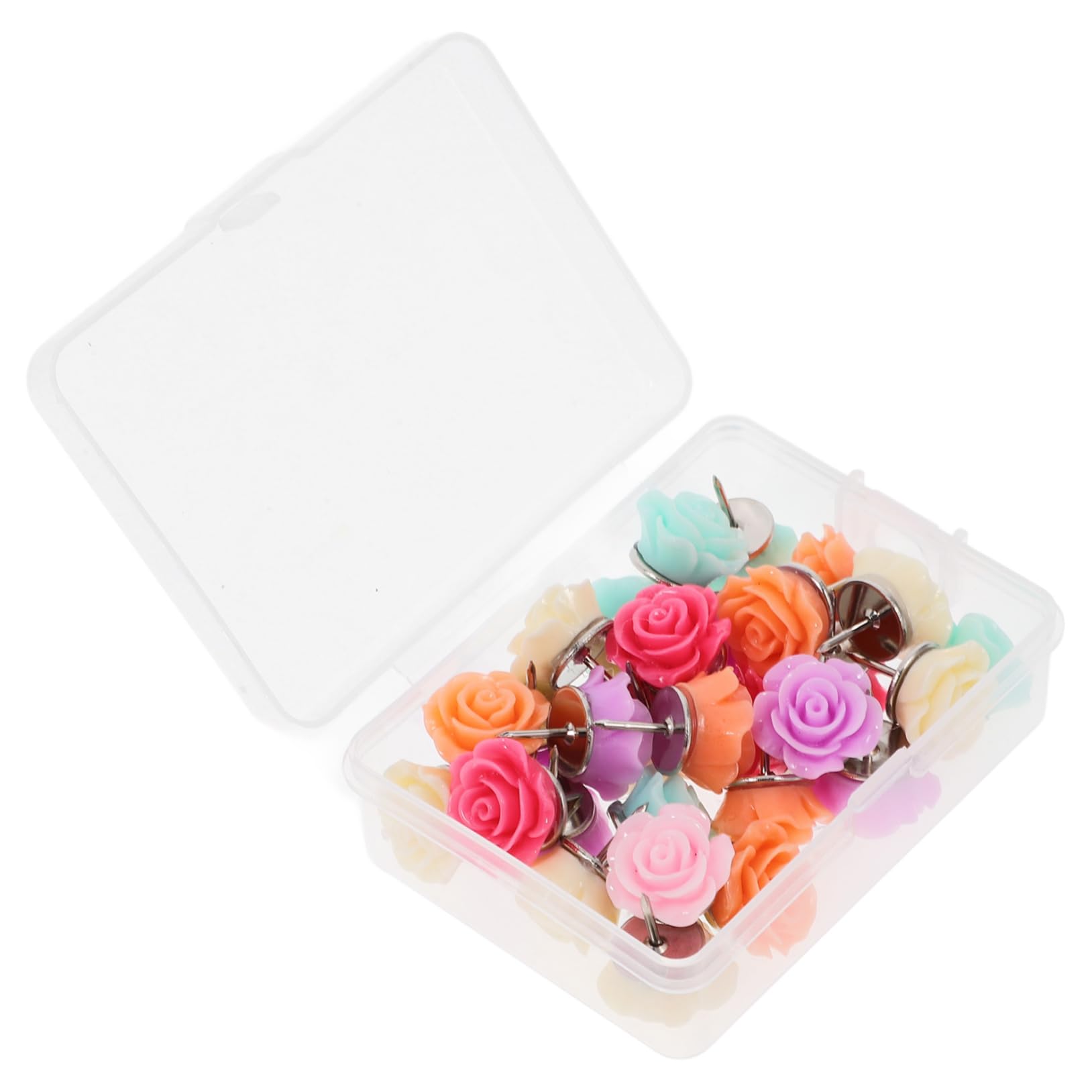 NUOBESTY 5 Set Di Puntine Da Disegno Delicate A Forma Di Fiore Per Bacheche in Sughero Ufficio Casa Arredamento 30 Pezzi * 5