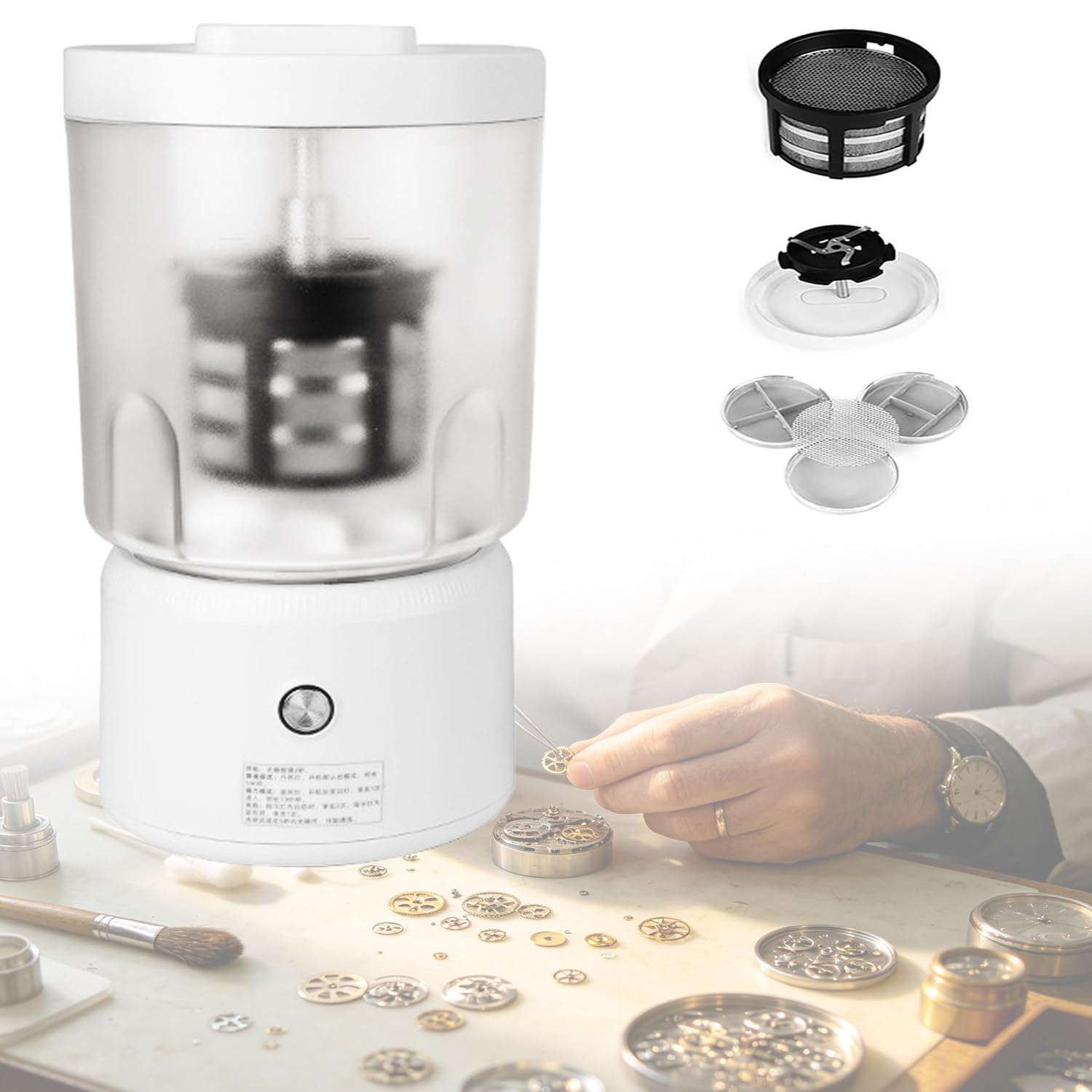 Kit Portátil Automático De Limpieza De Relojes,Para Limpiar Piezas Pequeñas