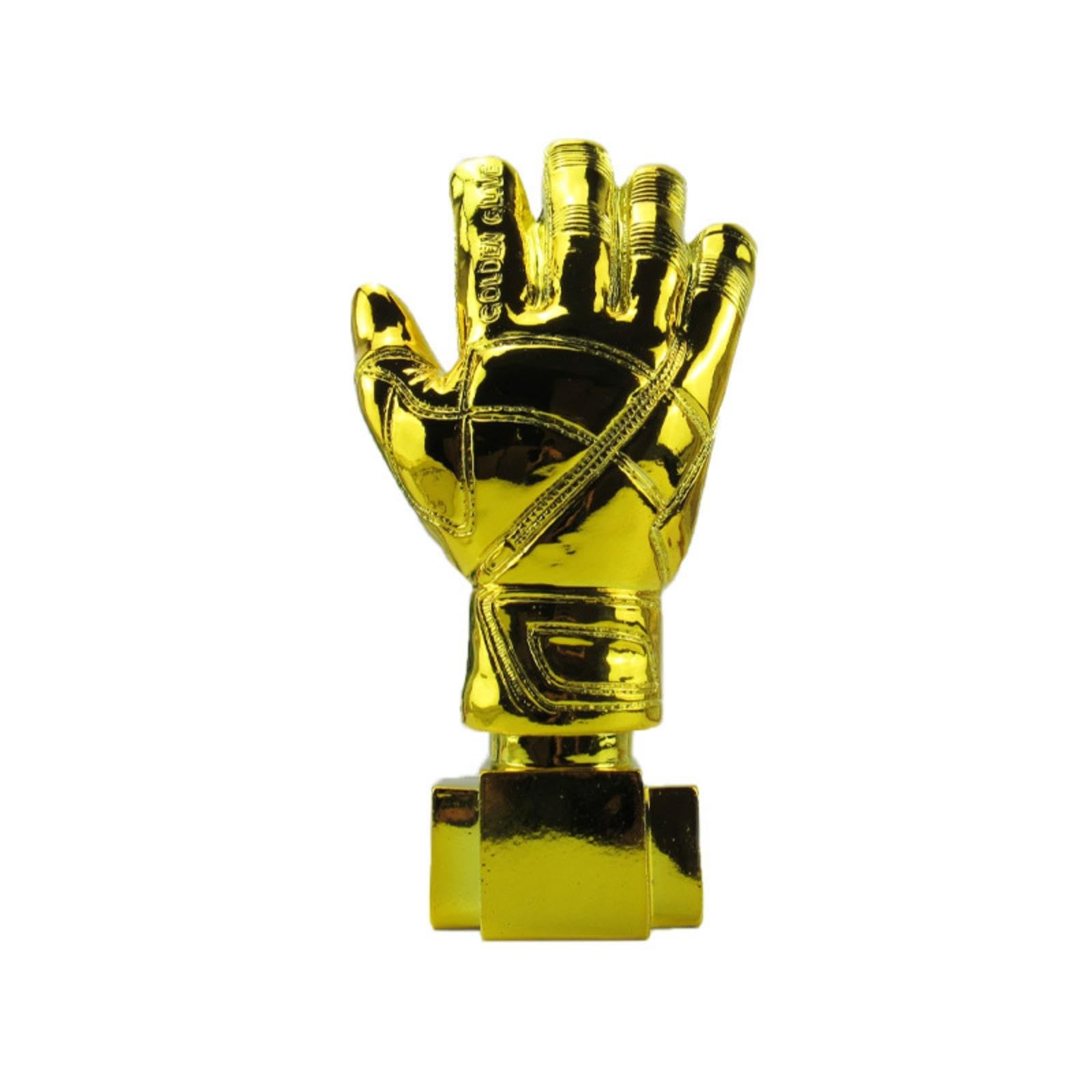 Goalkeeper Glove Ornament Gold Electroplated Finish Golden Goalkeeper Trophy Dark Foundation Football Trophy 28CM Gold-image-47