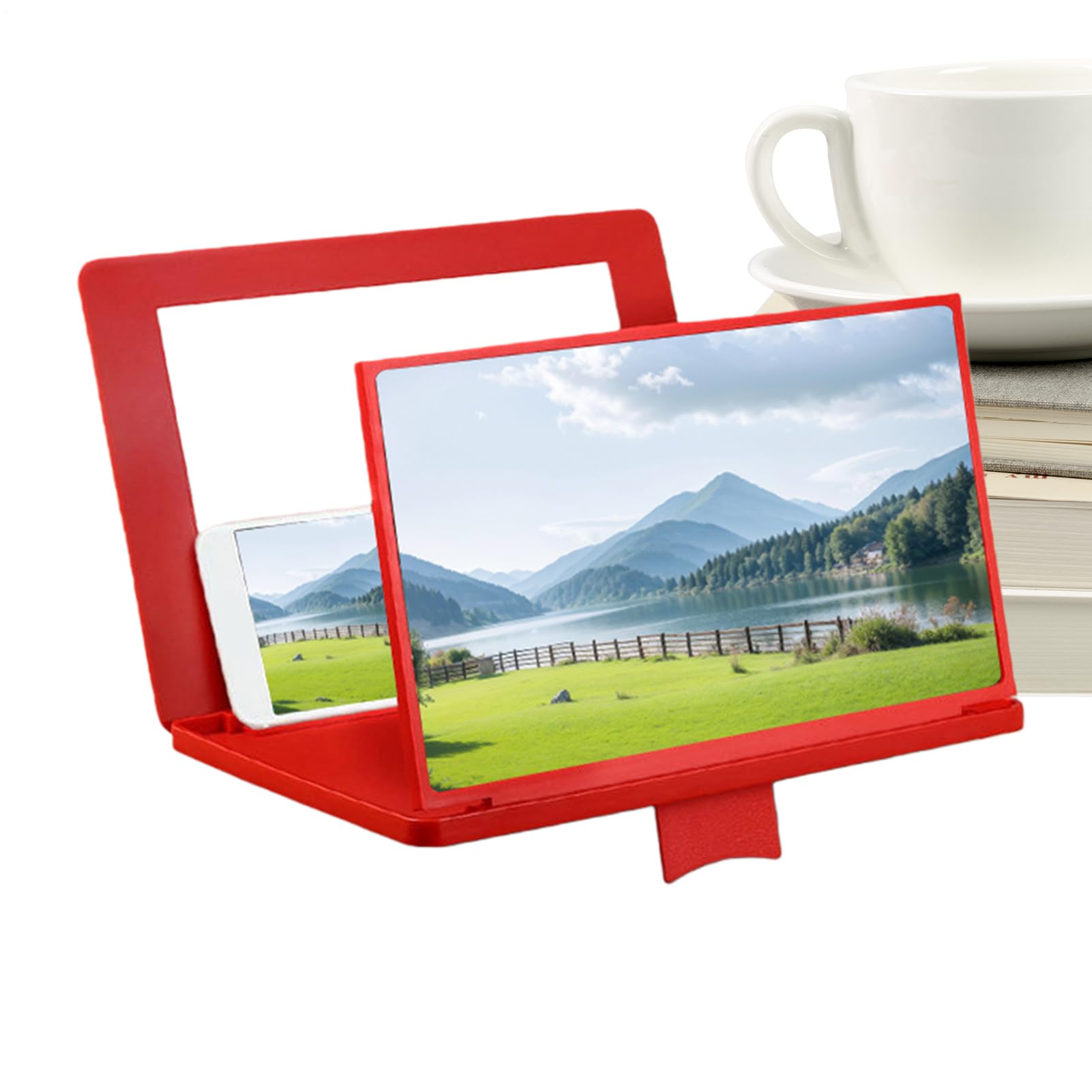 Lupa de pantalla para teléfono móvil proyector portátil 3D HD con soporte plegable