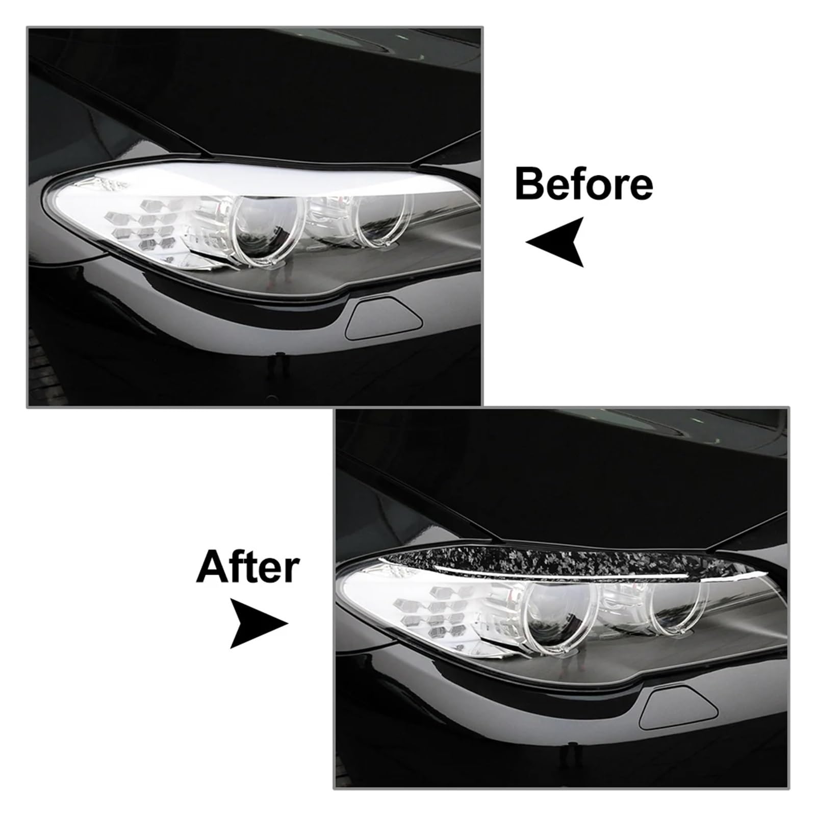Dla BMW, dla serii 5 F10 2010-2013, reflektor brwi powieka