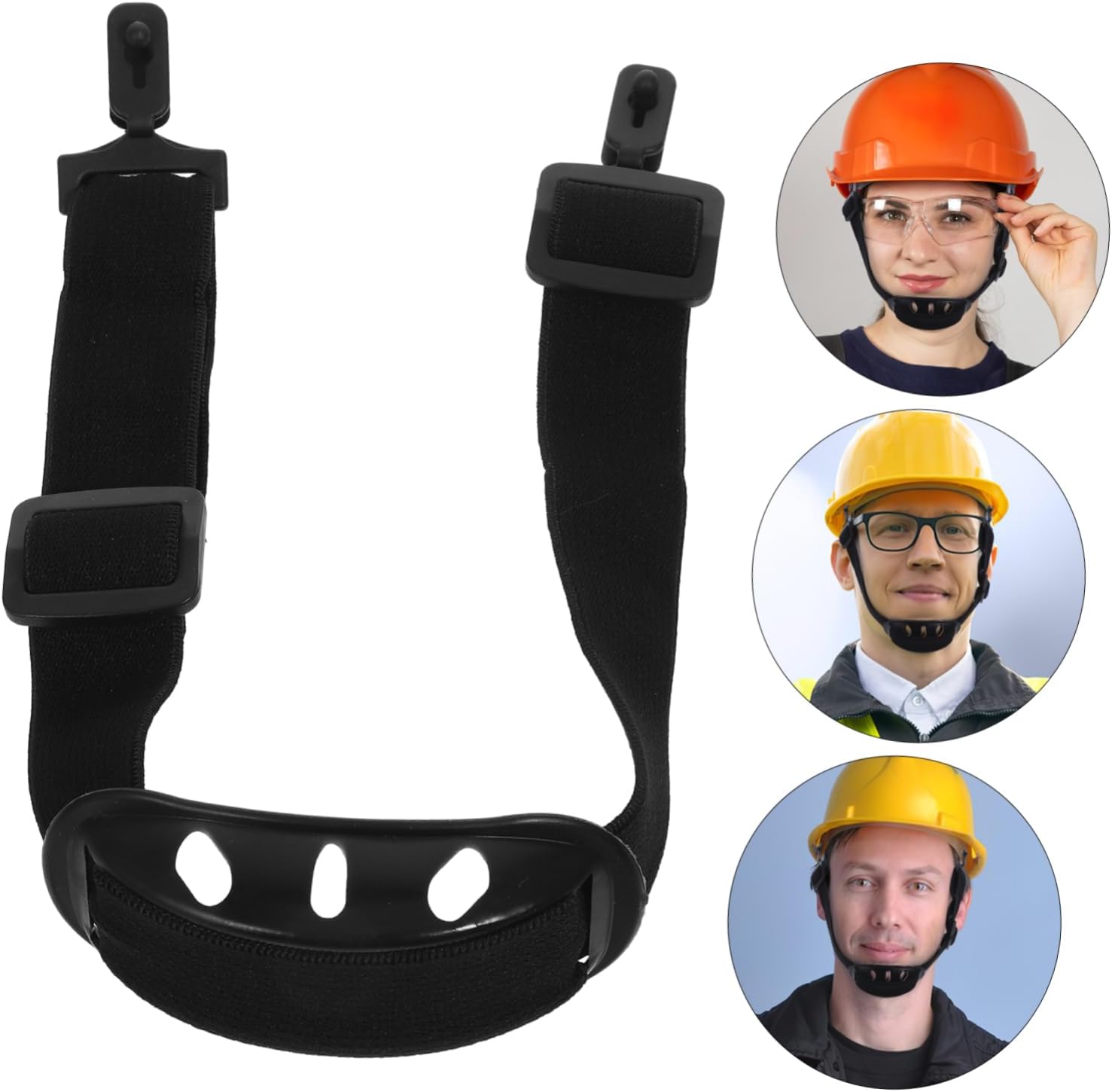 6pcs Helmet Chin Strap Comfortable Safety Chin Straps for Hard Hats Compatible with Helmets Easy to Install