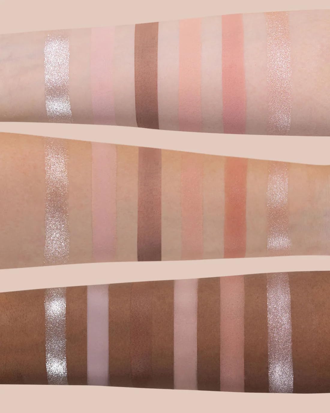 Palette de maquillage Swan Ballet, ombre à paupières Flower Know, blush, enlumineur et contouring, palette de maquillage pour le visage avec 4 teintes mates + 2 teintes neutres irisées (White Swan)