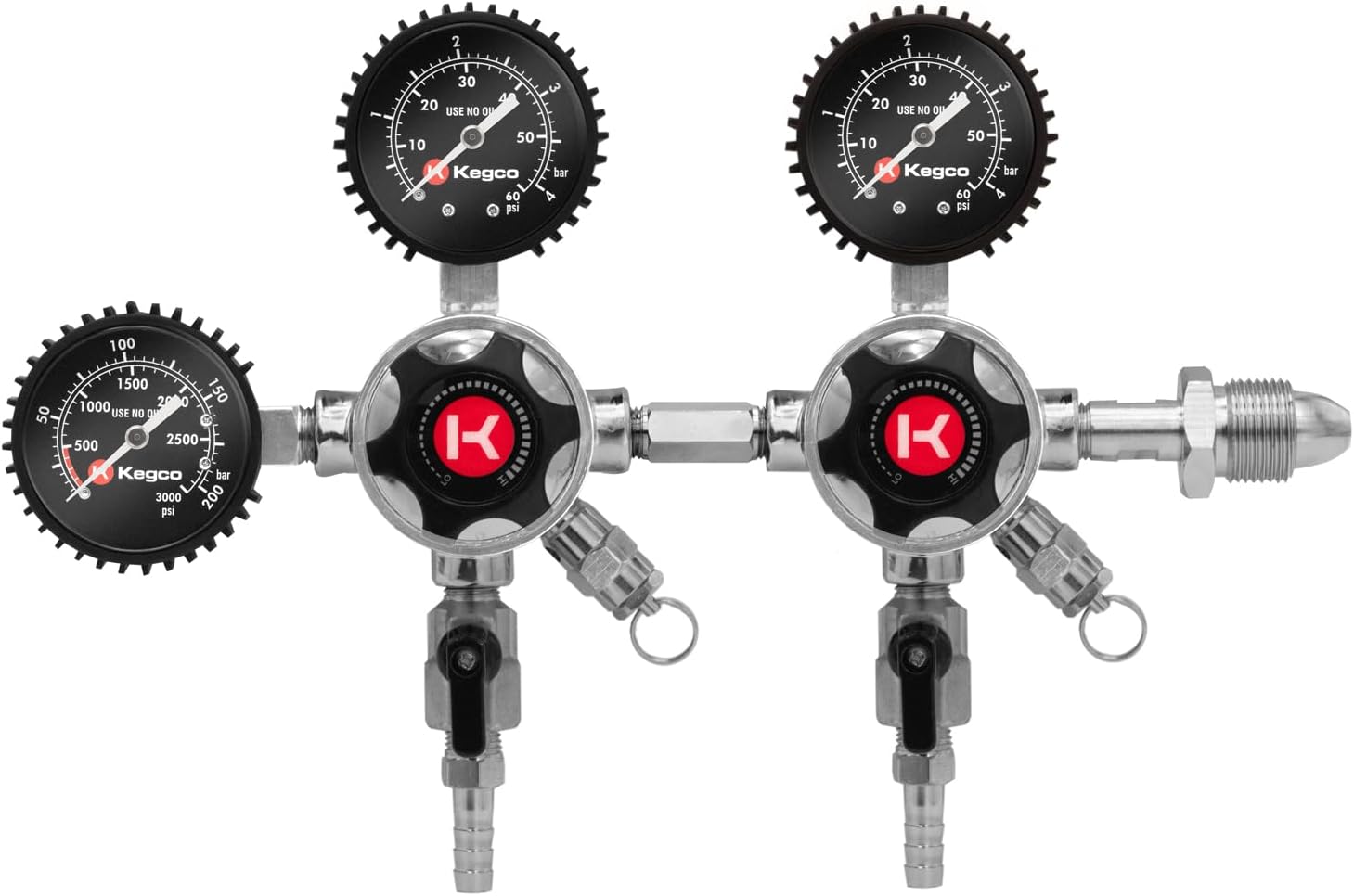 Kegco Elite Series Dual Body Nitrogen Draft Beer Regulator