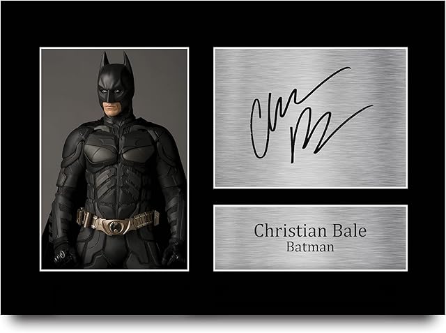 HWC Trading Christian Bale Signed A4 Printed Autograph Batman The Dark Knight Print Photo Picture Display