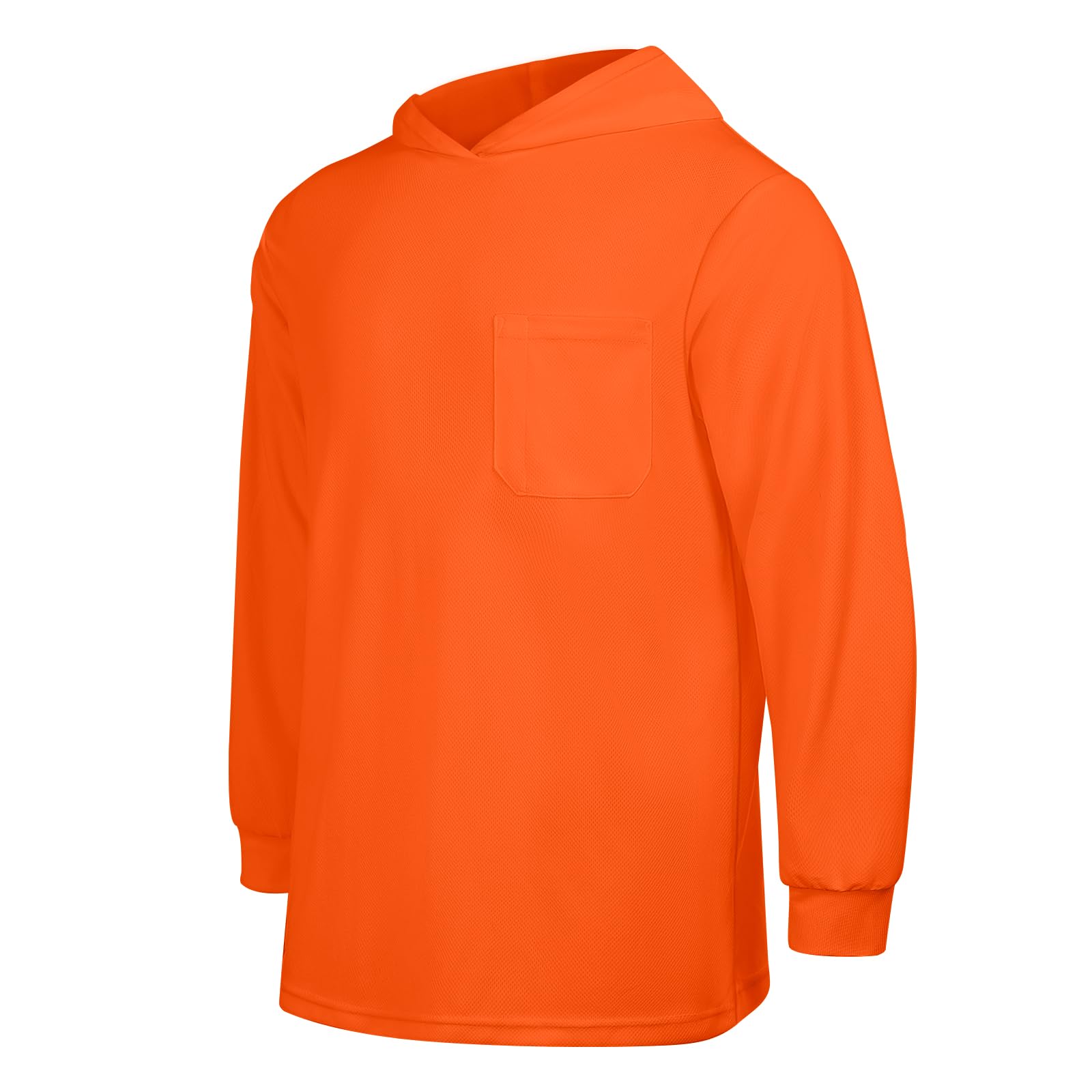Uno Mejor Hi Vis Men's Shirts, High Visibility with Long Sleeves, Safety Shirts, Construction Workwear, Lightweight, Breathable, UCH-Orange XL
