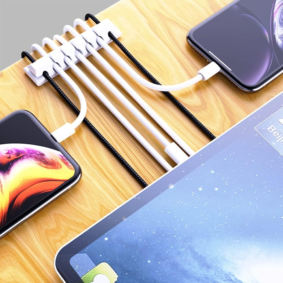 5 Pack Cable Clips,Black Cord Clips Cable Management for Desk Cord Organizer and Bedside Table Cord Organizer