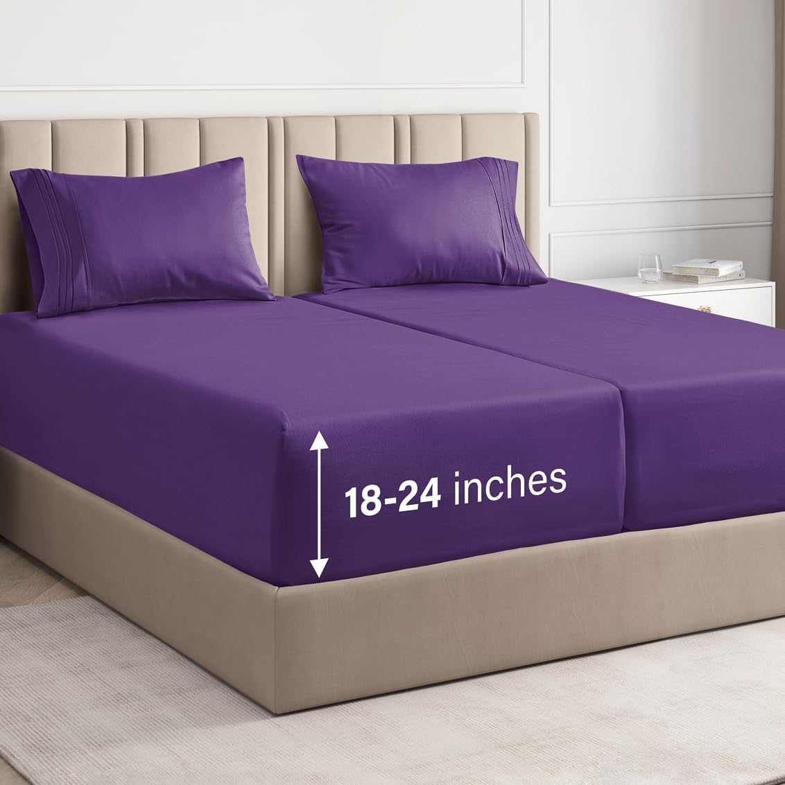 Extra Deep Pocket Sheets 5 Piece Sheet Set Split King