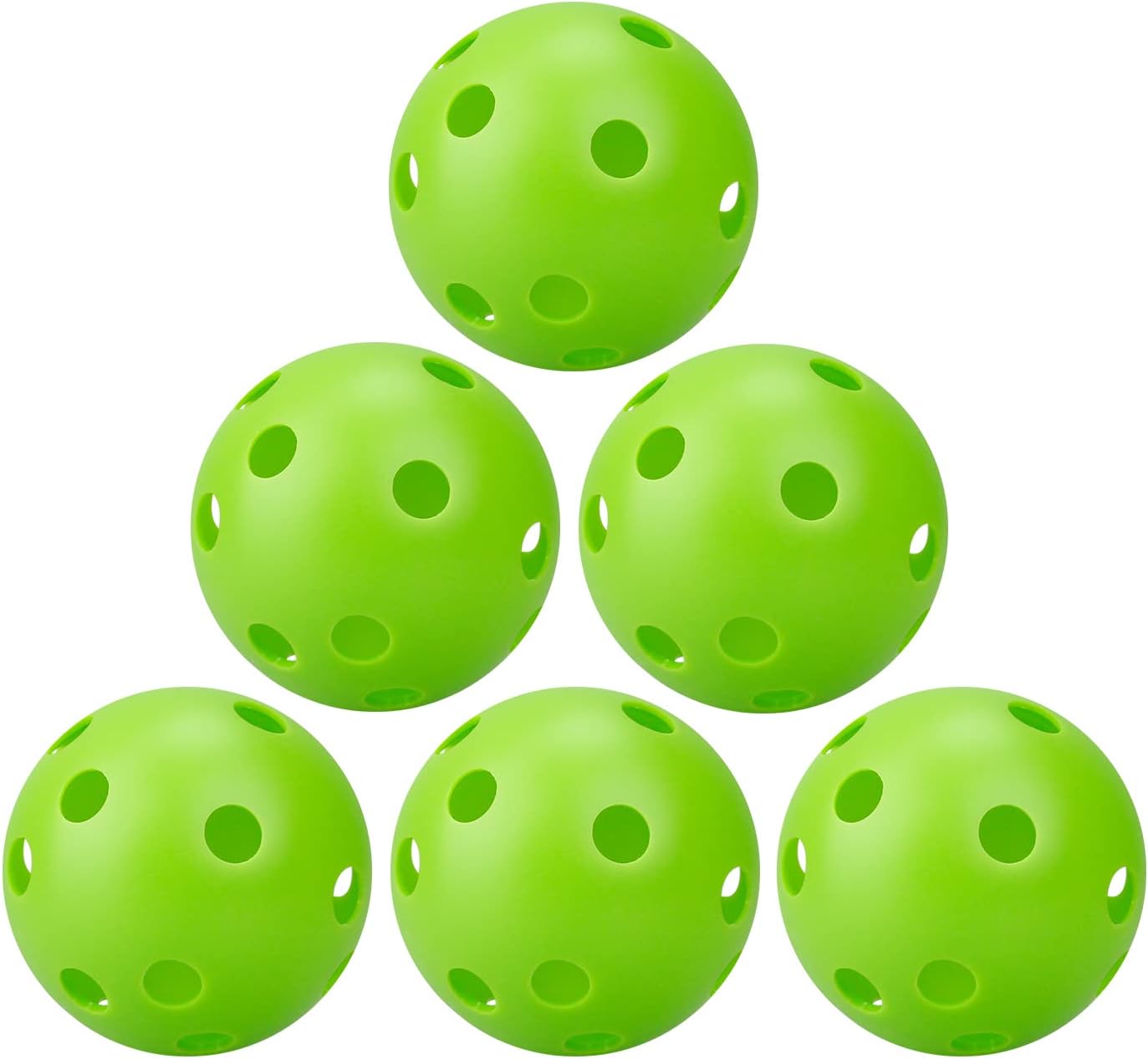 CRESTGOLF SAPA Approved Pickleball Balls - Indoor/Outdoor with 26 Precisely Drilled Holes, High Bounce plastic balls, 72mm Standard Size Pickle ball (Pack of 12 or 6)