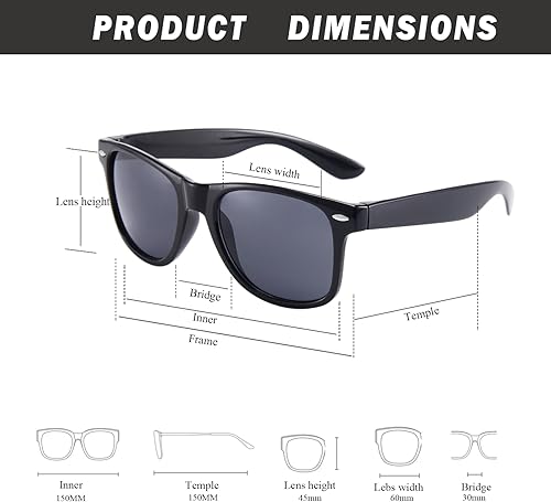 Miniatura 2 de TengTong Gafas de sol cuadradas vintage de moda para mujeres y hombres, protección UV para conducir, pesca, golf, ciclismo