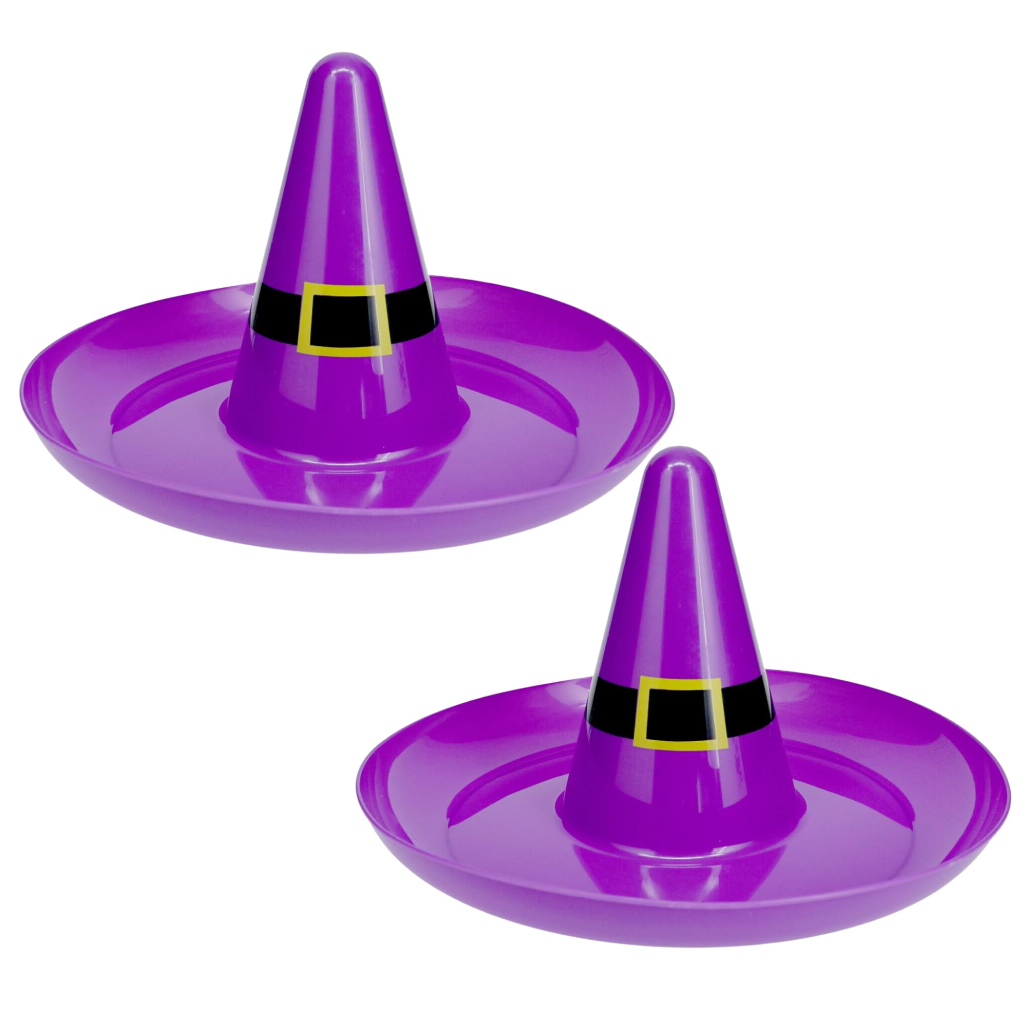 Generic Plastic Witch Hat Round Tray, 13.5 in, Halloween Theme