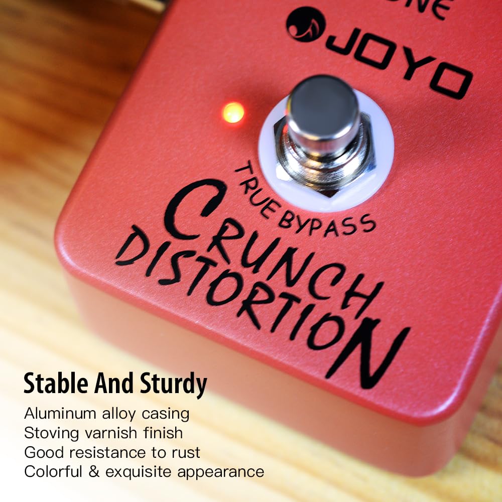 JOYO Crunch Distortion Pedal für Britischen Klassischen Rock E-Gitarre mit True Bypass (JF-03)