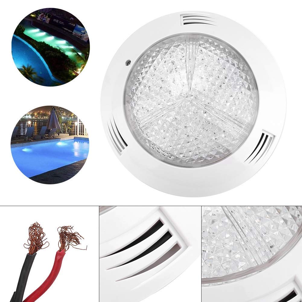 Haofy AC12V 35W RGB Unterwasserleuchte, IP68 wasserdicht mit Fernbedienung | 360 LEDs bunte Farben, langlebiges ABS-Gehäuse, Fernsteuerung für Farbwahl, schwimmbadteich geeignet, energiesparende Langzei