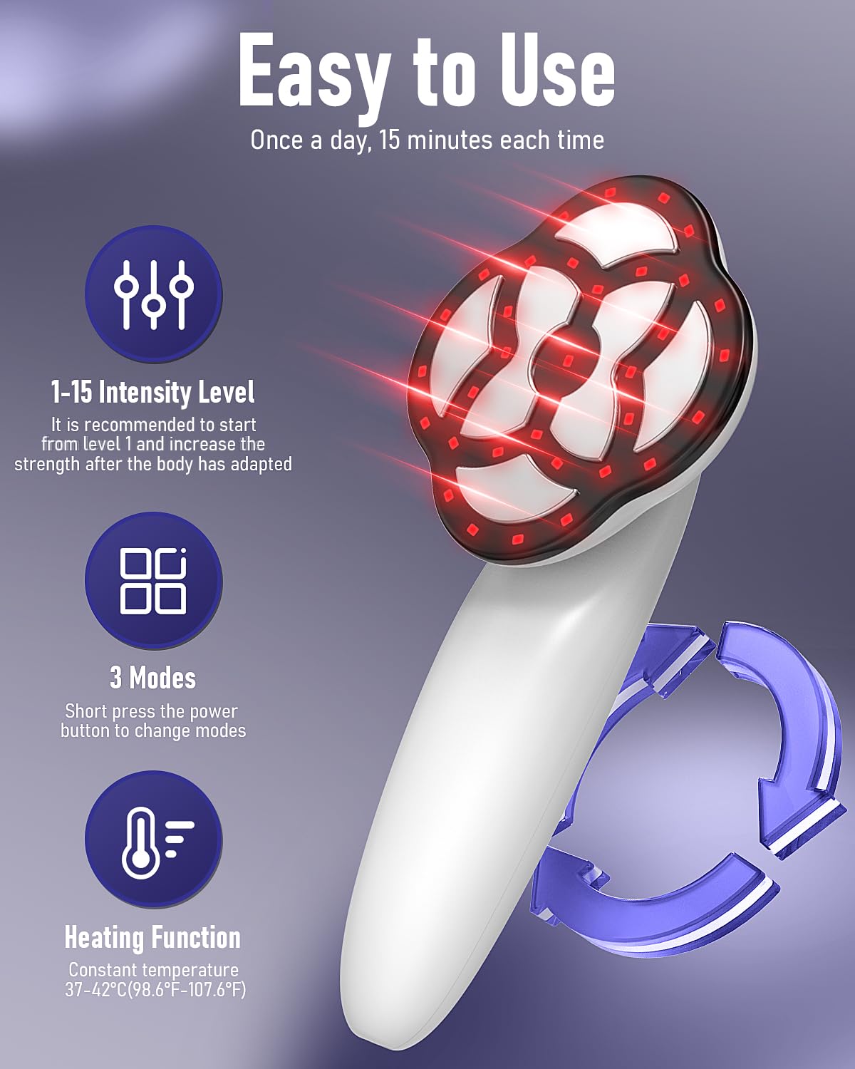 Cellulite Massager, 15 Adjustable Levels, 3 Working Modes