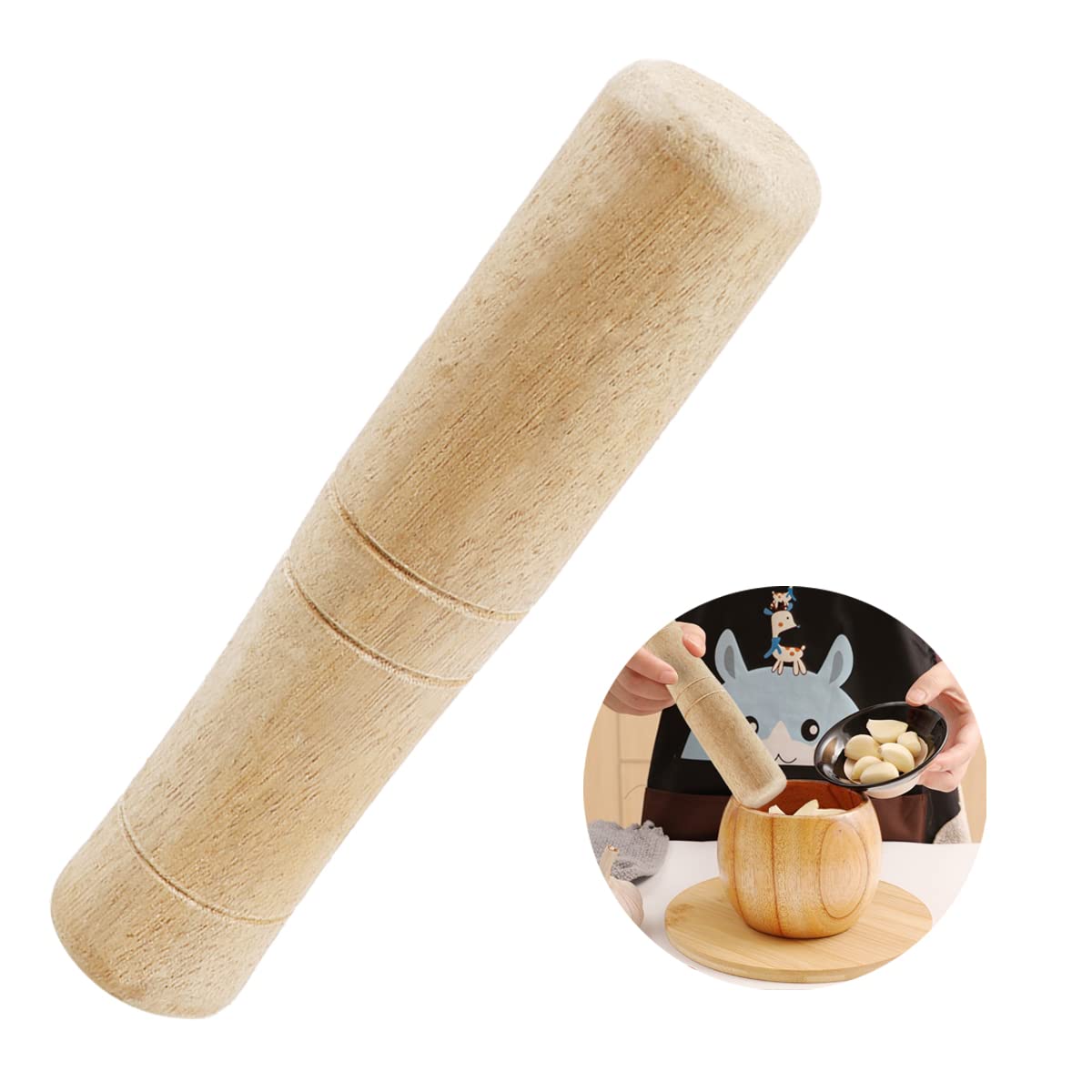 STOBAZA Maja De Madera Ergonómica 2pcs Pill Molienda Rod Para El Triturador De Alimentos De La Medicina China