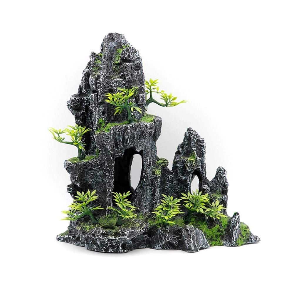 Fish Tank paesaggistica Ornamentali Rockery Simulazione Mestiere della Resina Acquario Decorativo Roccia Ornamenti Durable (Color : Resin Rockery)