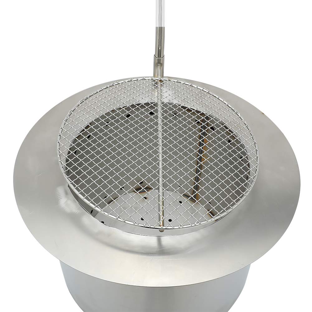 Buy LAKAGO 20 Inch Flame Pit Patio Burner with BBQ Grill Smokeless Fire