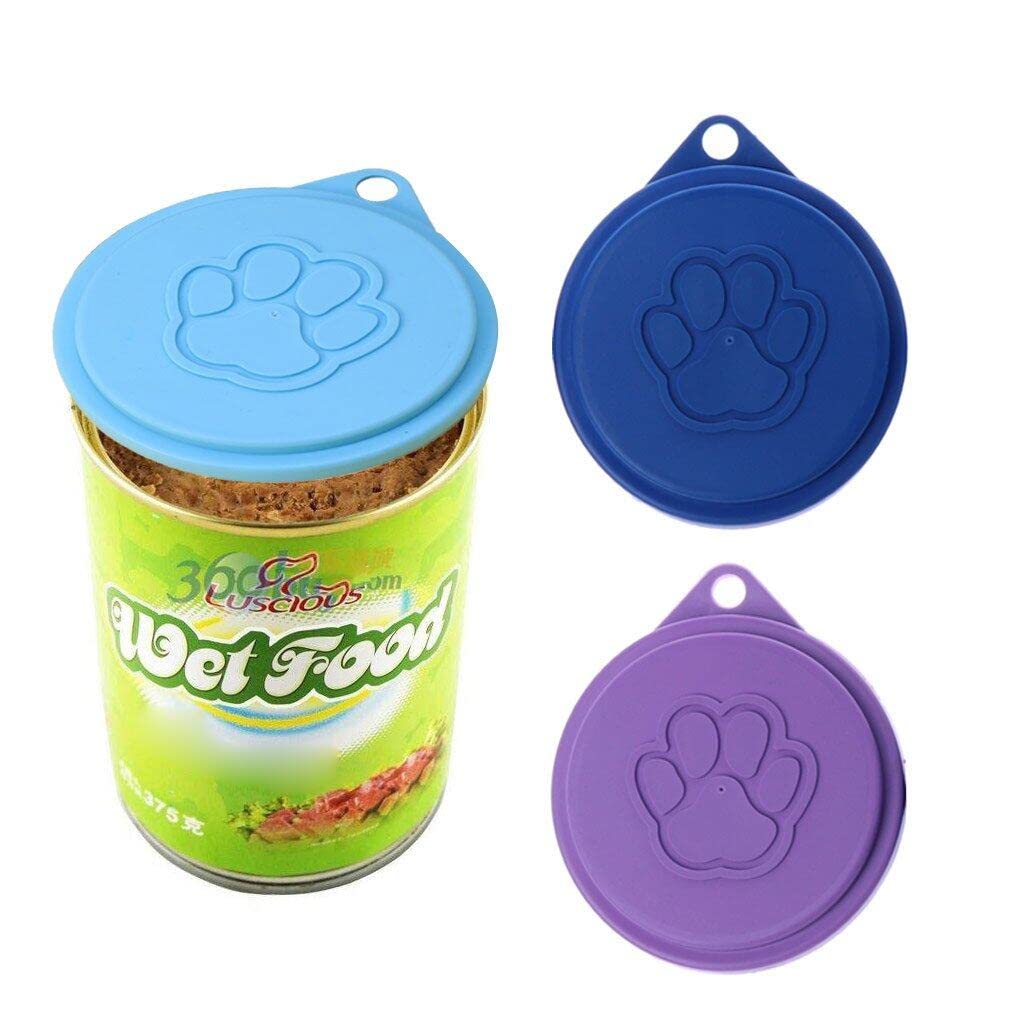 Pet Food Storage- Reusable Reusable Plastic Dogs Cats Can Tin Cap Lid Cover, 1Pc Random Color And Exquisite WorkmanshipProfessional Processed