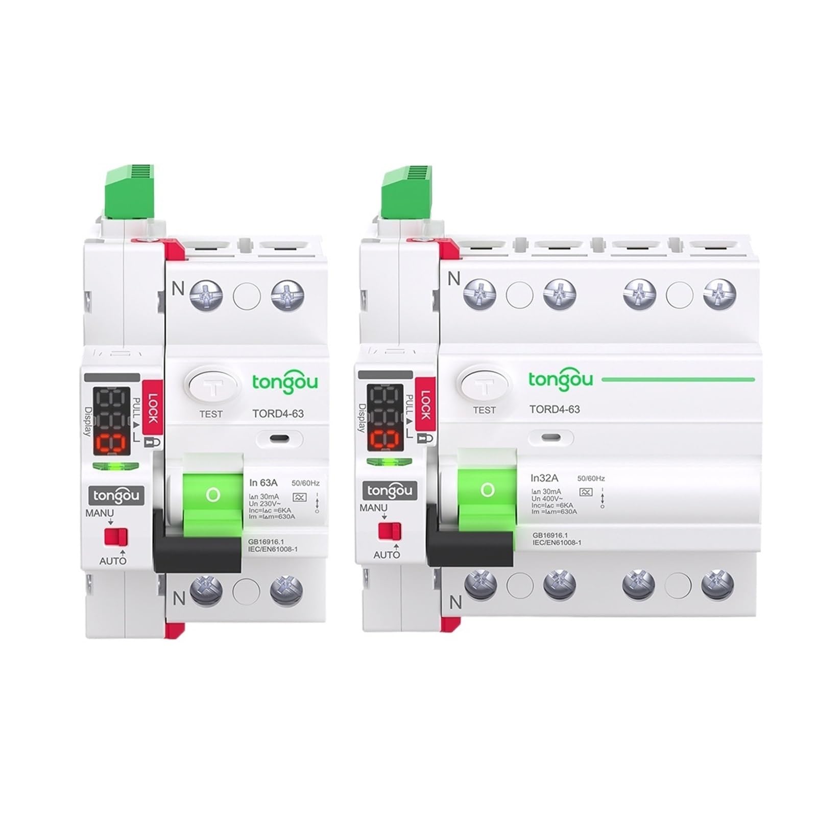 YFHGULBTK Type A Leakage Circuit Breaker 2p Remote Control Automatic reclosing with Digital Display Reset RCD RCCB(2P 40A 100mA)