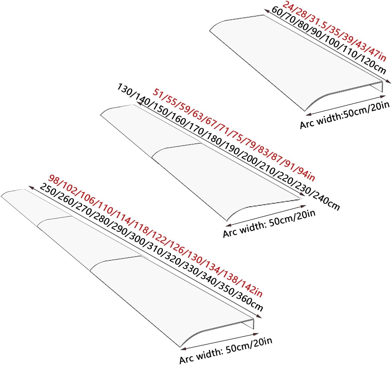 Transparent Window Awning Front Door Canopy,Outdoor Window Rain Shelter Cover,Patio Awning Canopy Rain Snow Protection,3.5 Mm Thick Polycarbonate Door Awning,with Screw (50x110cm/20 x43)