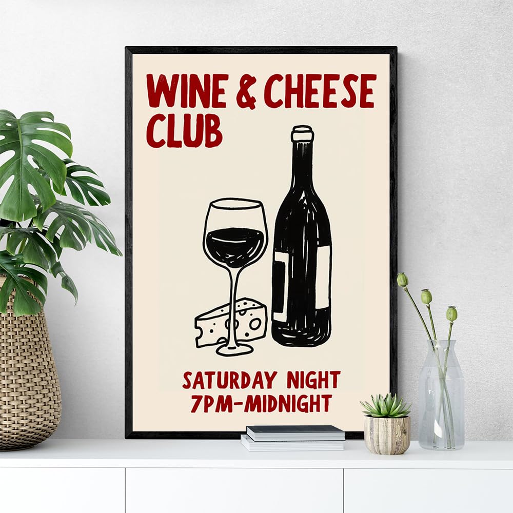 Retro-Lebensmitteldrucke, Spaghetti-Kaffee-Poster, trendige Küche, Wandkunst, Mokkakanne, Kaffee, Pasta-Liebhaber, Wein, Käse für Esszimmer, Bar, Café, Dekor (SKU3, 40 x 60 cm, schwarzer Metallrahmen)
