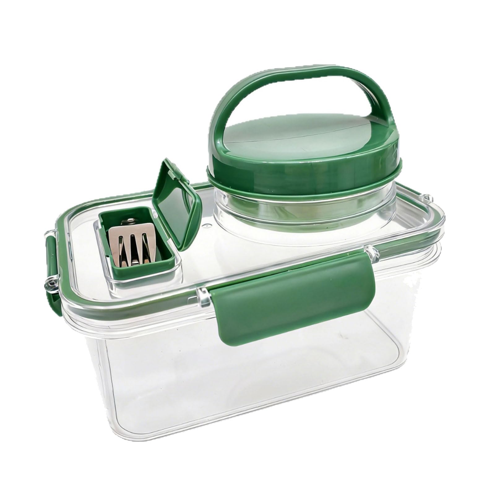 EXQIOUR Salad Storage Jar with Leakproof Lid Portable Food Storage Container for Fruits Vegetables Meals Food Offices Lunch Container