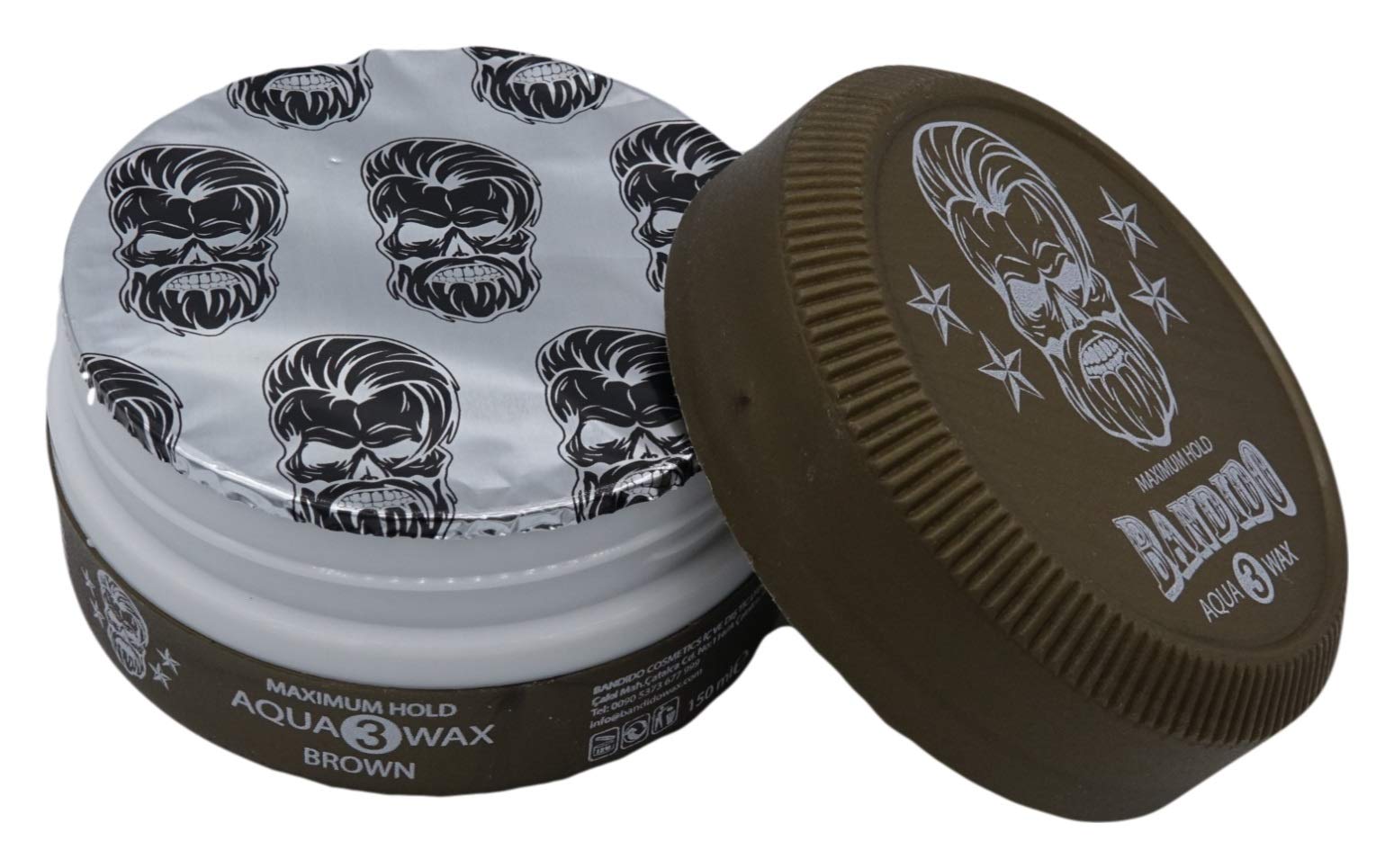 Bandido Aqua Hair Wax Nr.1-8 Matt Fiber Haarwachs Haar Styling Wachs Herren Haargel 150ml Gel Wax Haarwax Matte Look natürliches aussehen Starker Halt für jedes Styling Friseur bedarf (6x, Nr.3)