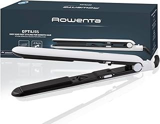 Rowenta Optiliss, Plancha de pelo con revestimiento cerámico para un pelo suave y brillante, 10 temperaturas hasta 230 º, rendimiento de alisado eficiente, sistema de bloqueo, SF3210