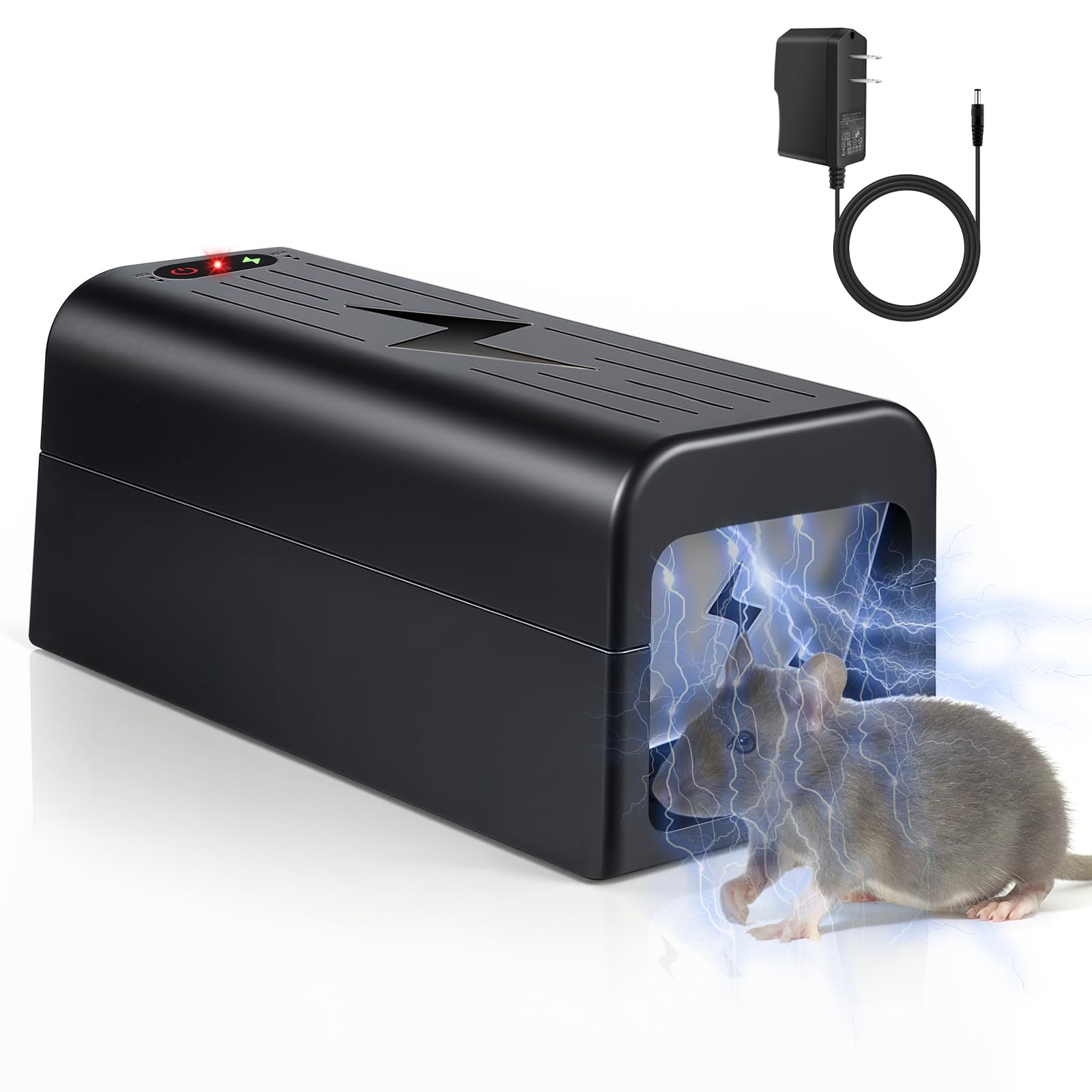 Photo 1 of 2026 Rat Trap Electric Mice Trap Electronic Mouse Traps Zapper with Powerful Voltage, Reusable & No-Touch Indoor Mouse Trap Electric Shock Rodent Trap for Home, Attic,Garage,Kitchen,Warehouse,1 Pack