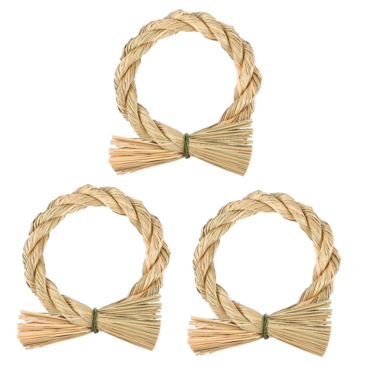 DECHOUS 3 STK Kranz Natürlich Girlande Aus Weinzweigen Weinkränze Zum Basteln Rankenring Aus Rattan Weihnachtsdeko Weingirlande Strohring-anhänger Festival- Japan Gras Haustür