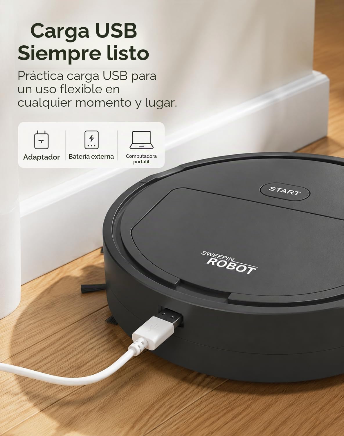 DustaPro Robot Vacuum for Home, Compact Automatic Floor Cleaner with Powerful Suction, Low Noise Operation, Cleans Pet Hair, Dust & Crumbs on Hardwood, Tile and Low-Pile Rugs，Black