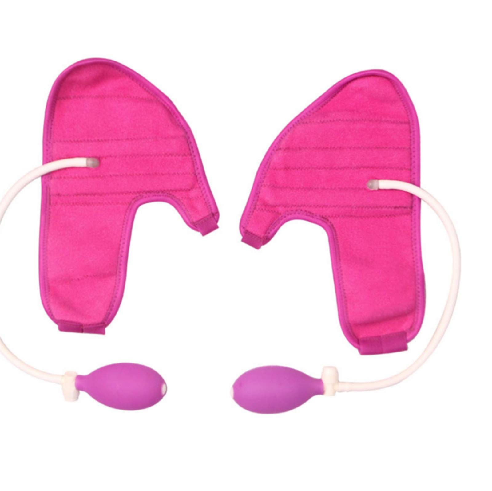1 Par De Pulgar En Valgo Ortopédico, Soporte Neumático para Enderezar El Dedo del Pie, Presión Barométrica Controlable,Rosado