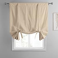 Vista 3 de HPD Half Price Drapes Cortinas enrollables de algodón liso para oscurecer la habitación, cortinas enrollables para ventanas para sala de estar