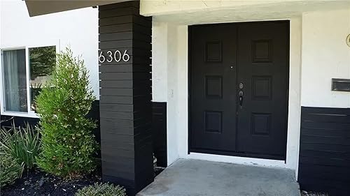 Vista 172 de Metal Numbers for House Outside, 5 Inch Modern House Numbers, DIY Floating Address Numbers with Screws, Rust Free Zinc Alloy, Silver Number 5