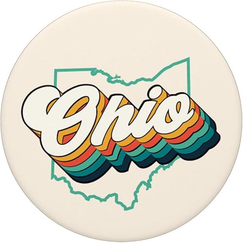 Miniatura 3 de Enchufe vintage Ohio Pop Retro 70s 80s Regalo de orgullo del hogar  PopSockets agarre y soporte para teléfonos y tabletas
