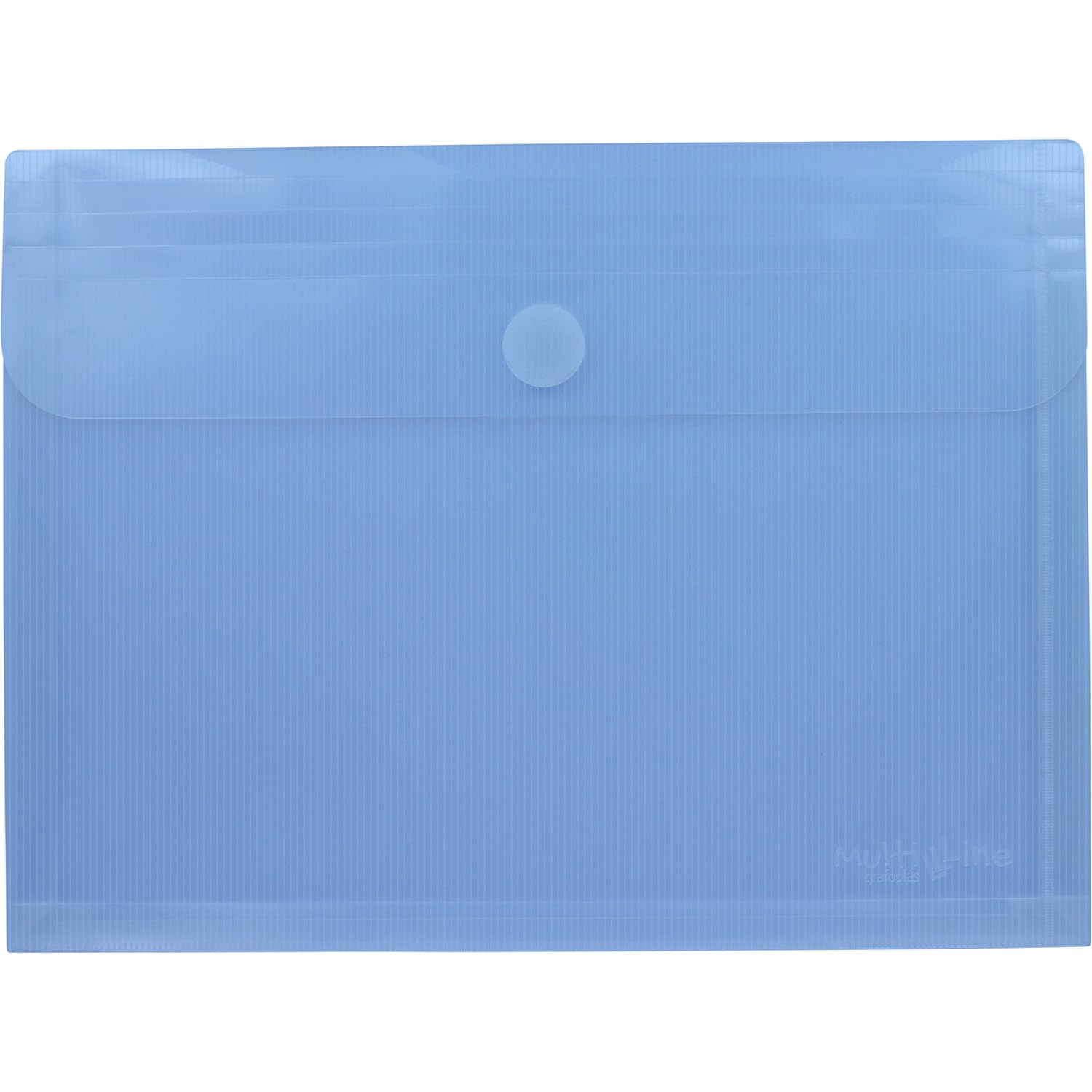 Cartelle buste in plastica con soffietto 33,5 x 25 cm blu chiaro per documenti A4
