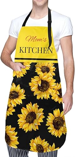 Miniatura 31 de Delantal personalizado para hombres y mujeres, delantal ajustable unisex con bolsillos, delantales personalizados para cocinero y chef Cocina