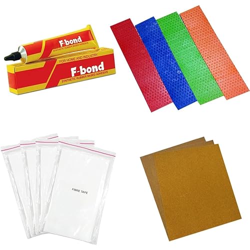 Cricket Bat Toe Guard 5 pcs with 1 Fevi Bond, 4 pcs Scuff Sheet or 4 pcs Sand Paper for Crciket bat Protectionby Dream Land & Greenfild