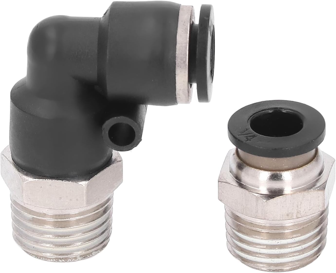 30 Pcs Pneumatic Fitting Kit 3/8 Inch Tube OD X 1/4 Inch NPT Thread Quick Connect Air Line Fitting for PU PA PE PVC Tube Versatile Durable High Pressure ABS Metal Construct