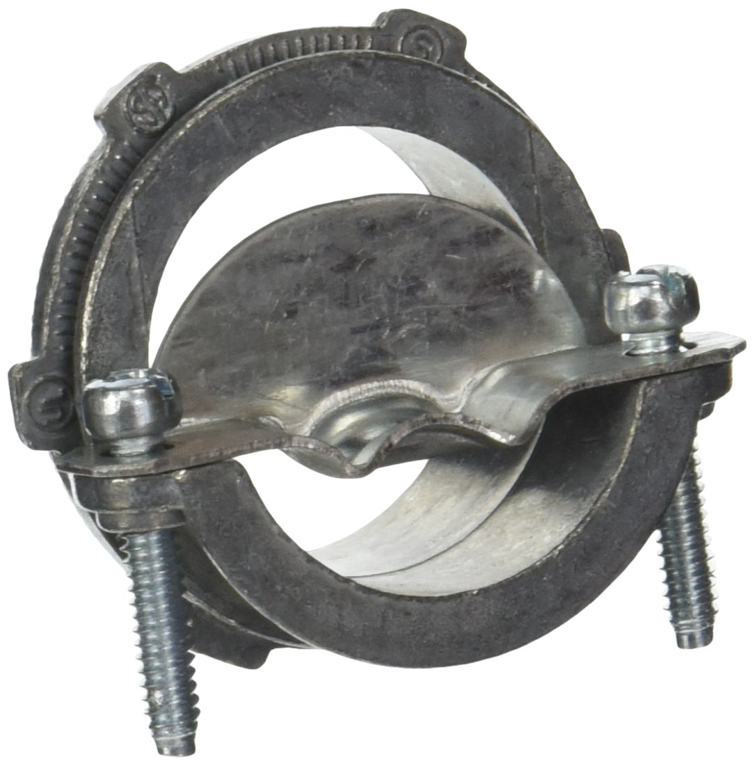 Halex 05112B Clamp Connectors Twin Screw Non Metallic Zinc Die Cast (10 Piece), 1-1/4