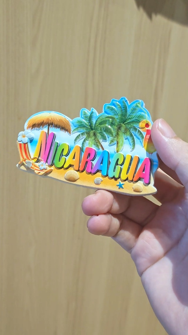 Imán decorativo de resina con diseño tropical para nevera miniatura 7