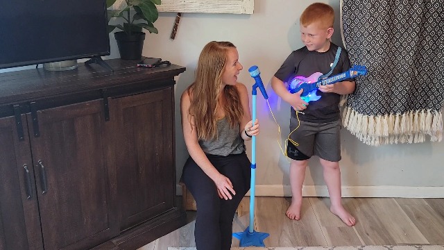 Amazon.com: TAKIHON Guitar and Microphone Set for Kids